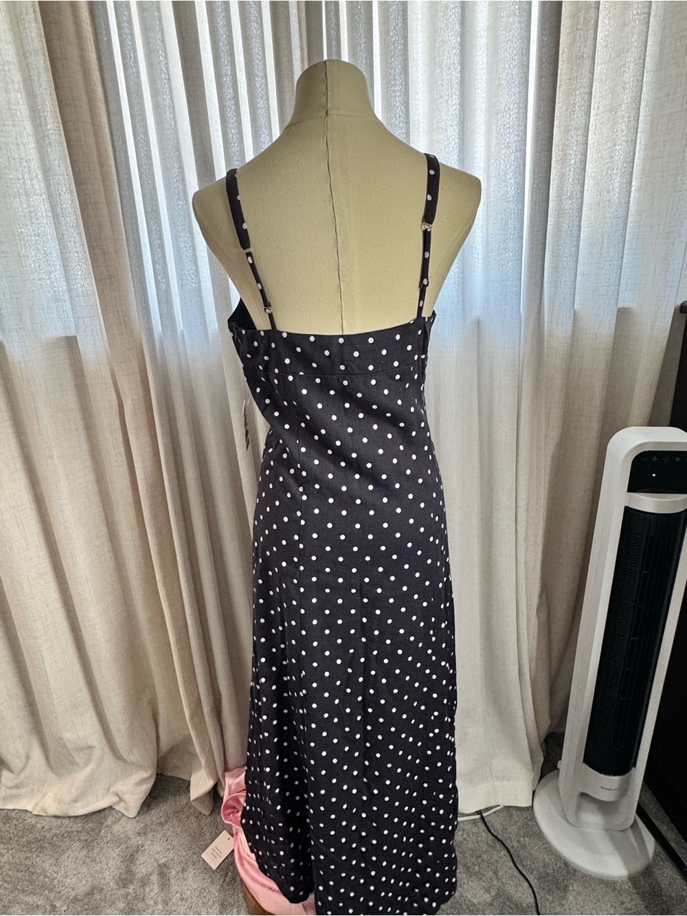 HYFVE Black Polka Dot Midi Dress - Picture 2 of 5